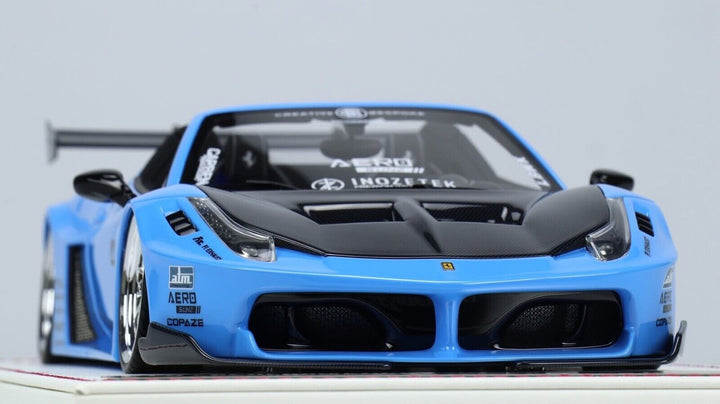 Ferrari 458 Spider GT LBWK (Blue) [Davis & Giovanni] 1/18 scale