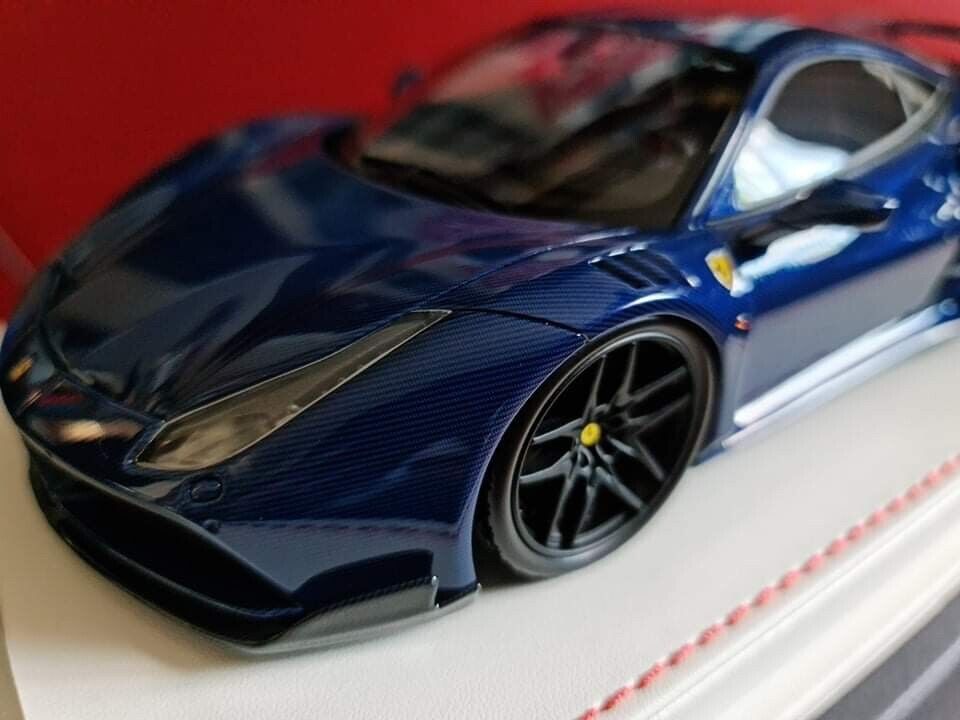 Ferrari 488 GTB N-LARGO NOVITEC (Blue Carbon) [Davis & Giovanni] 1/18 scale