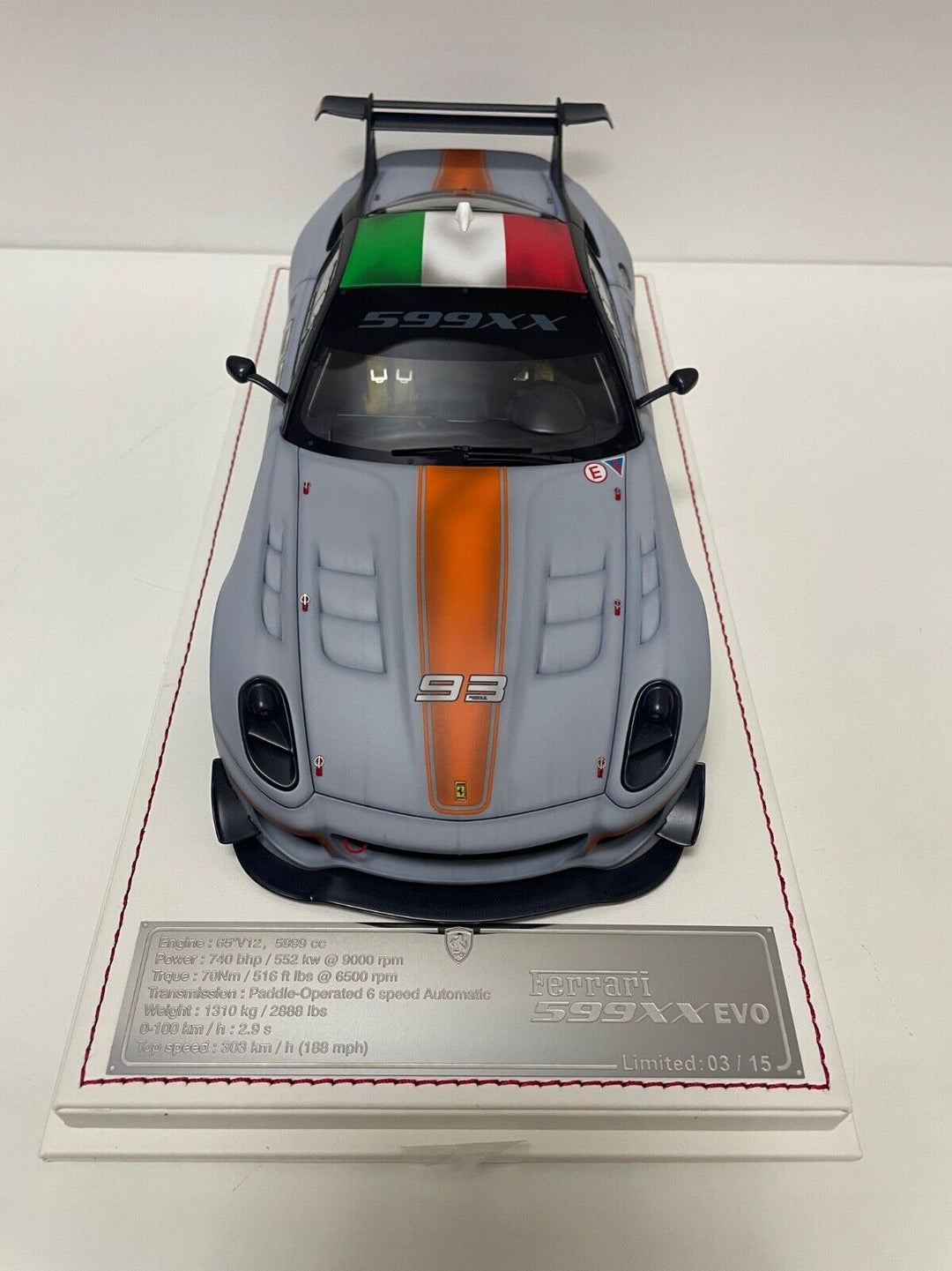 Ferrari 599XX Evo (Matt Dark Gray) [Davis & Giovanni] 1/18 scale