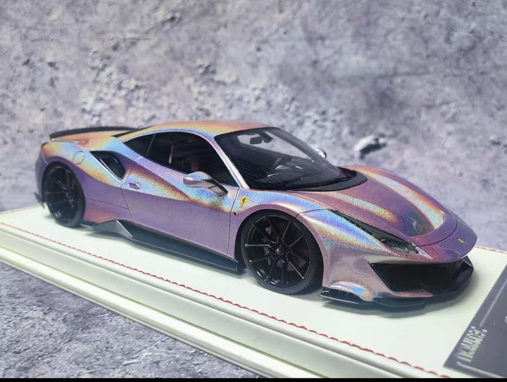 Ferrari 488 Pista NOVITEC (Fantasy Silver) [Davis & Giovanni] 1:18 scale