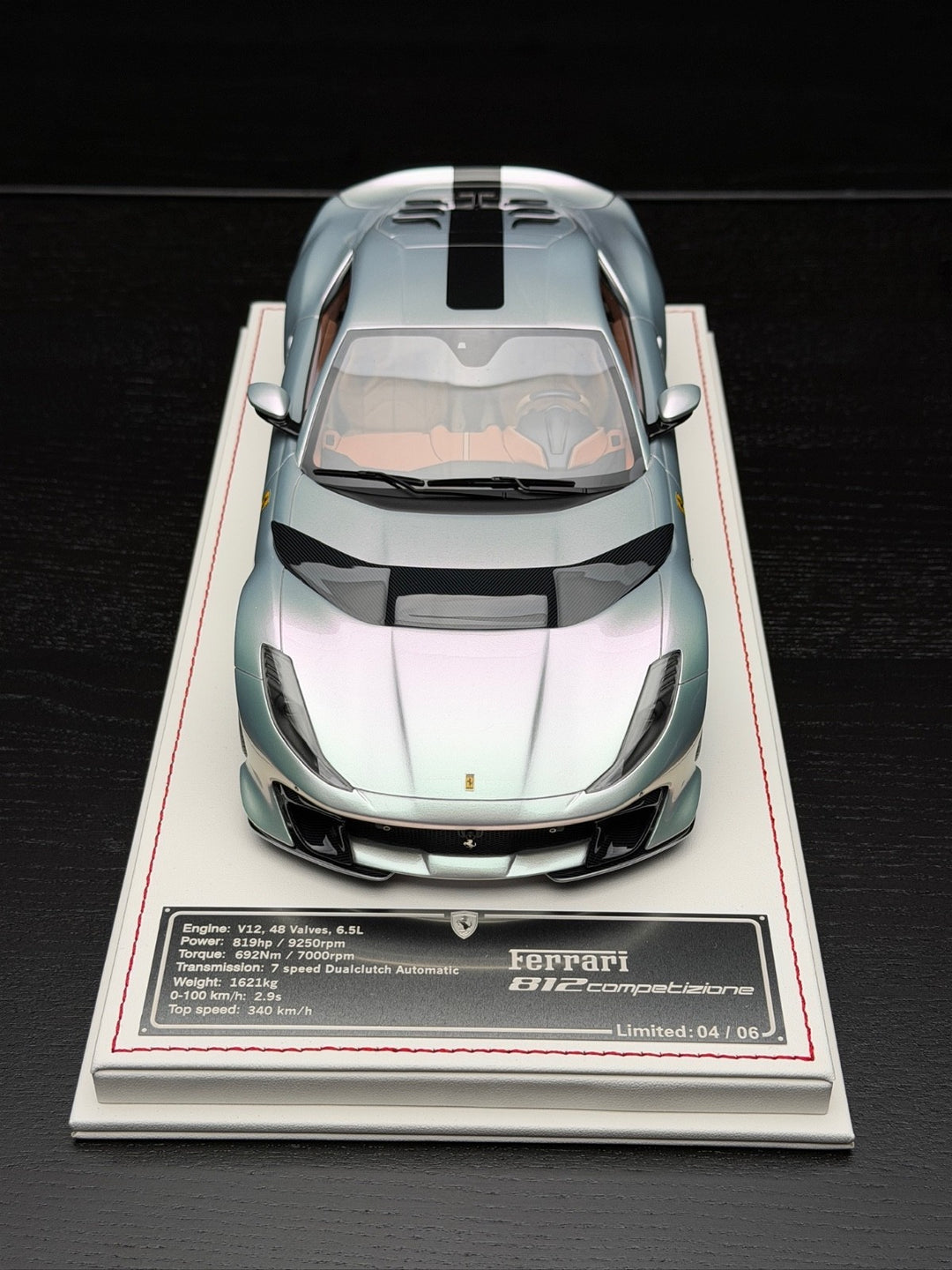 Ferrari 812 Competizione (Chameleon Silver) [Davis & Giovanni] 1:18 scale