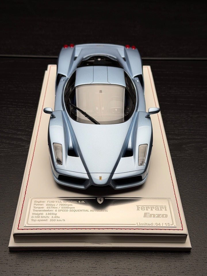 Ferrari Enzo (Ice Blue/ Black Interior) [Davis & Giovanni] 1:18 scale