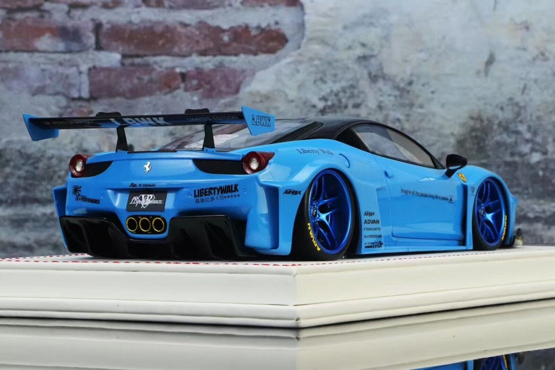 Ferrari 458 GT LBWK (Blue) [Davis & Giovanni] 1/18 scale