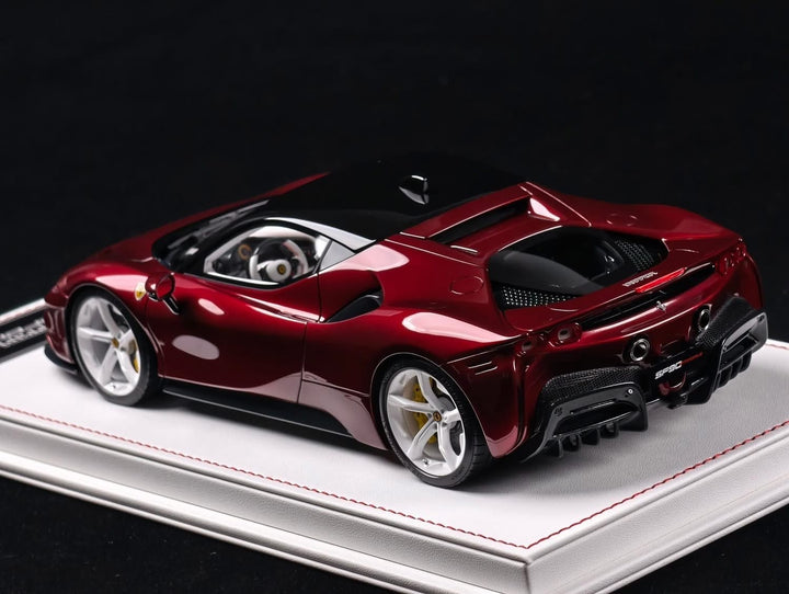 Ferrari SF90 Stradale (Metallic Dark Red) [Davis & Giovanni] 1:18 scale