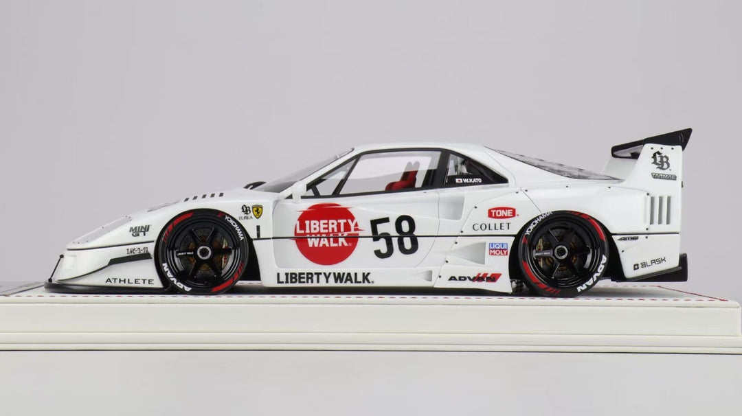 Ferrari F40 Competizione LBWK (White LBWK Livery) [Davis & Giovanni] 1/18 scale