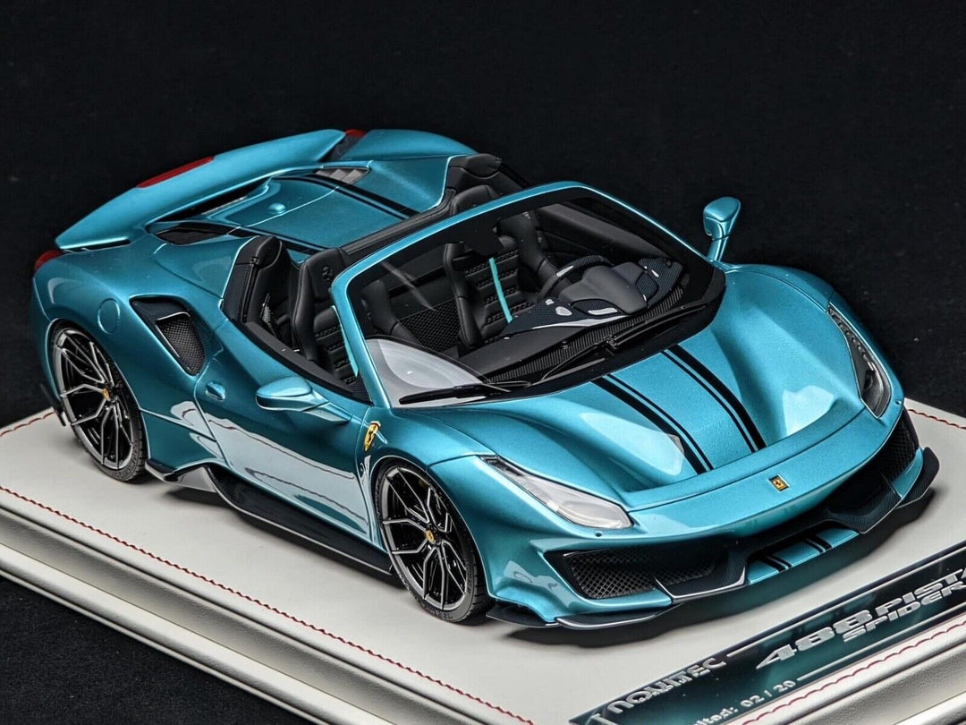 Ferrari 488 Pista Spider NOVITEC (Turquoise) [Davis & Giovanni] 1/18 scale