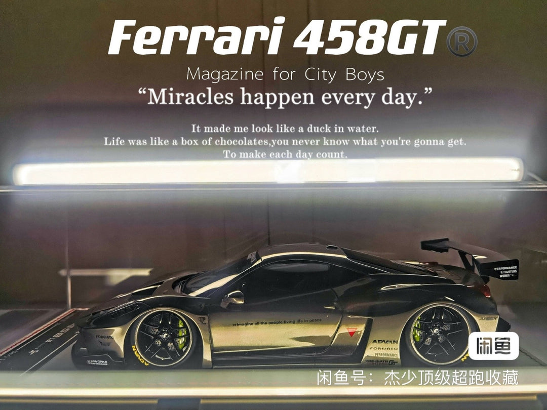 Ferrari 458 GT LBWK (Fantasy Gray) [Davis & Giovanni] 1:18 scale