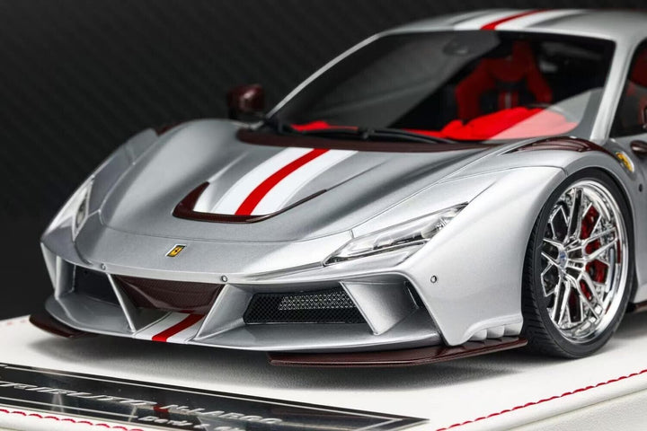 Ferrari F8 Tributo N-LARGO NOVITEC (Silver) [Davis & Giovanni] 1/18 scale
