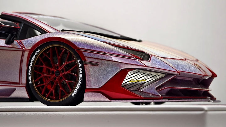 Lamborghini Aventador Roadster (Fantasy Pink TRON) [Davis & Giovanni] 1:18 scale