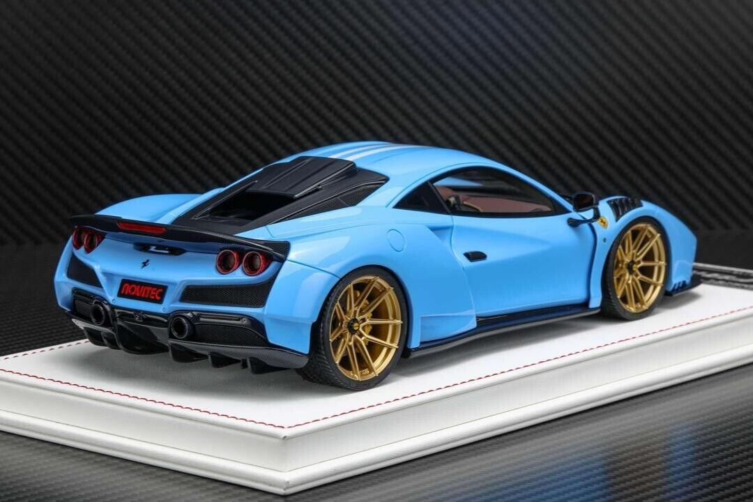 Ferrari F8 Tributo N-LARGO NOVITEC (Baby Blue) [Davis & Giovanni] 1:18 scale