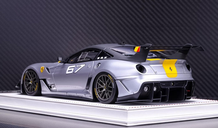 Ferrari 599XX EVO (Silver/Yellow 67, France) [Davis & Giovanni] 1/18 scale