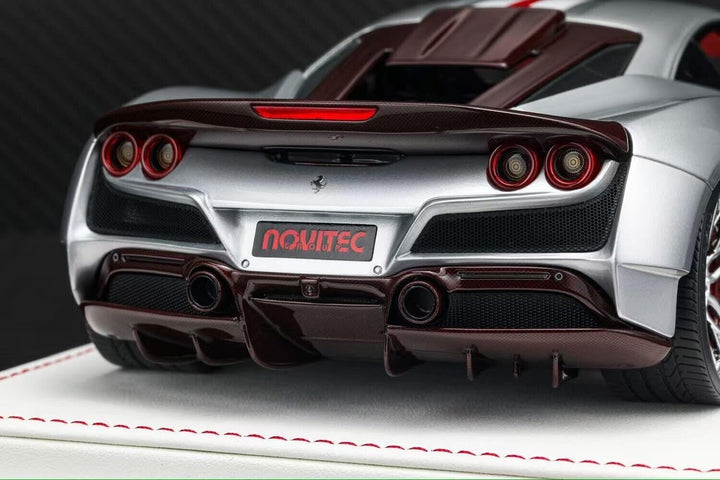 Ferrari F8 Tributo N-LARGO NOVITEC (Silver) [Davis & Giovanni] 1/18 scale