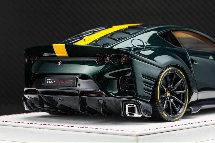 Ferrari 812 Competizione (Metallic Green/yellow ) [Davis & Giovanni] 1:18 scale