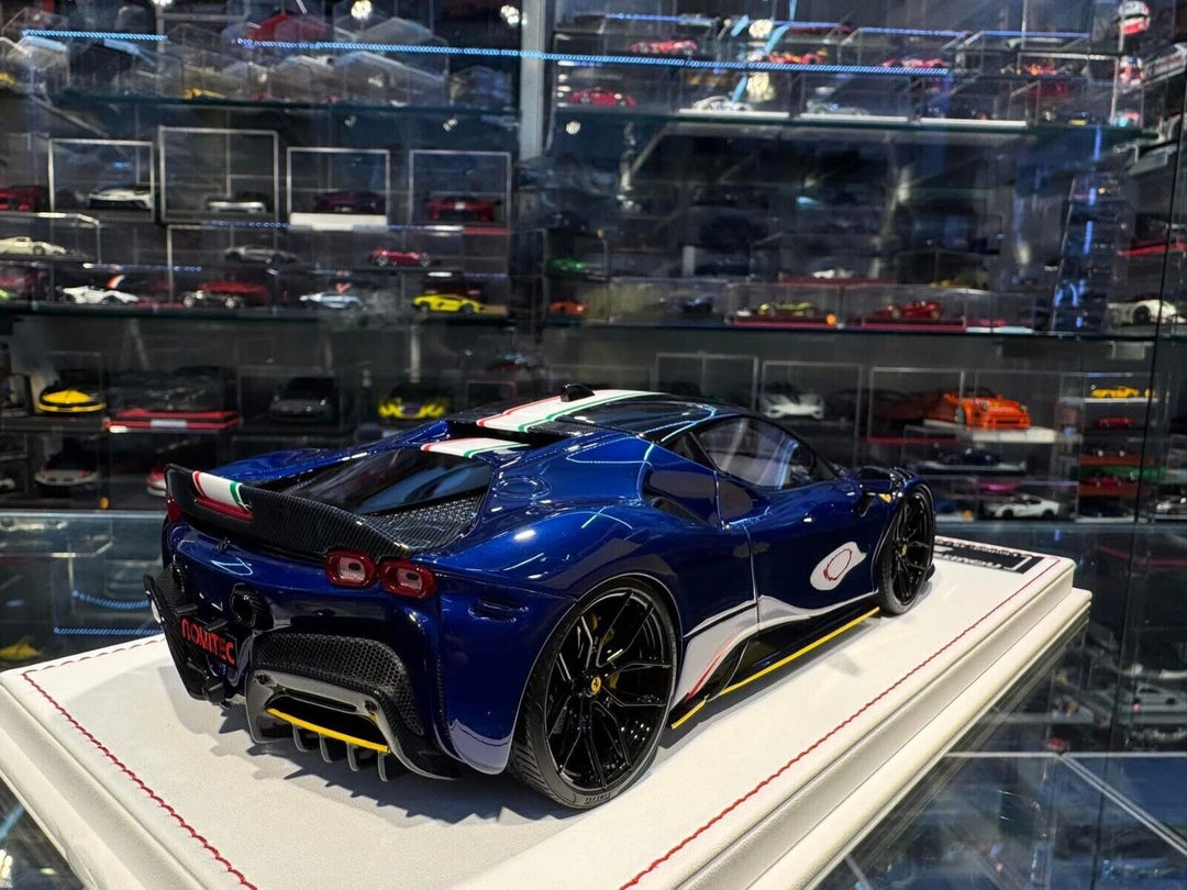 Ferrari SF90 Stradale NOVITEC (Metallic Blue) [Davis & Giovanni] 1/18 scale