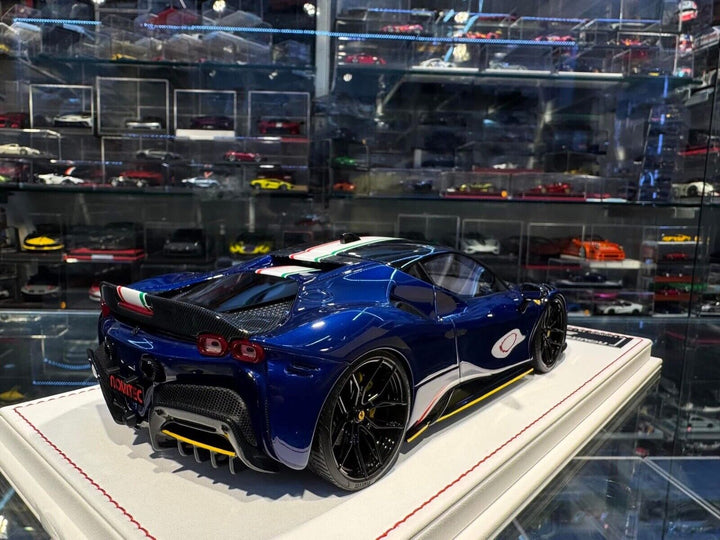 Ferrari SF90 Stradale NOVITEC (Metallic Blue) [Davis & Giovanni] 1/18 scale