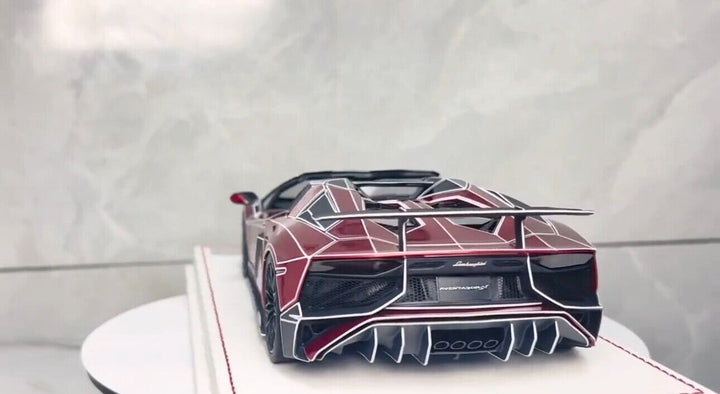 Lamborghini Aventador SV Roadster LBWK (Red TRON) [Davis & Giovanni] 1:18 scale