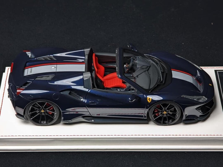 Ferrari 488 Pista Spider NOVITEC (Blue/stripe) [Davis & Giovanni] 1/18 scale