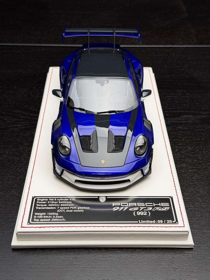 Porsche 911 GT3 RS (Blue/ White) [Davis & Giovanni] 1:18 scale