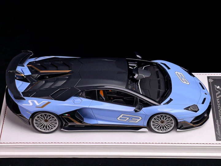 Lamborghini Aventador SVJ (Baby Blue) [Davis & Giovanni] 1/18 scale