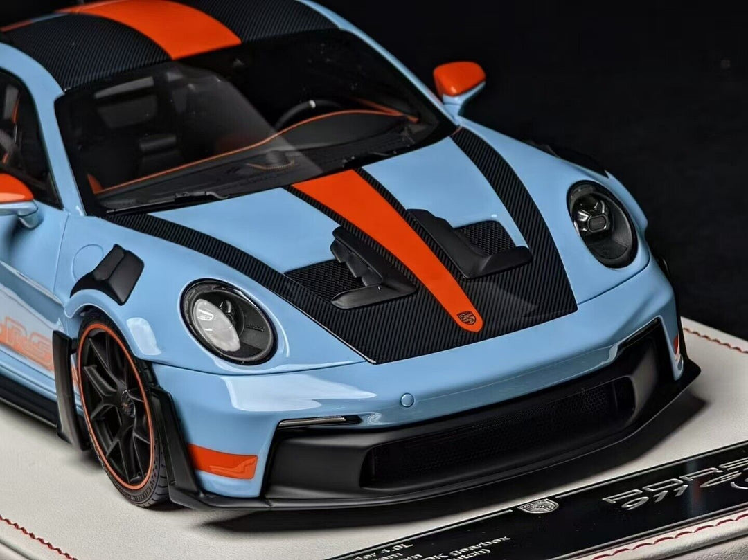 Porsche 911 GT3 RS (Blue /Carbon/ Orange) [Davis & Giovanni] 1/18 scale