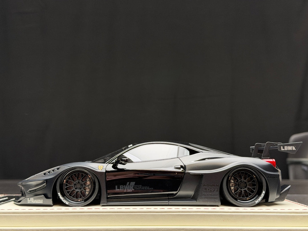 Ferrari 458 GT LBWK (Matte Black) [Davis & Giovanni] 1/18 scale