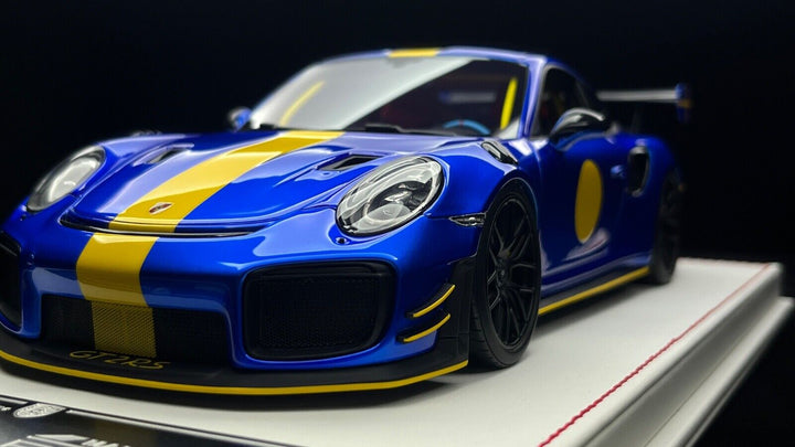 Porsche 911 GT2RS MR (Blue/ Yellow) [Davis & Giovanni] 1/18 scale - 1 OF 1