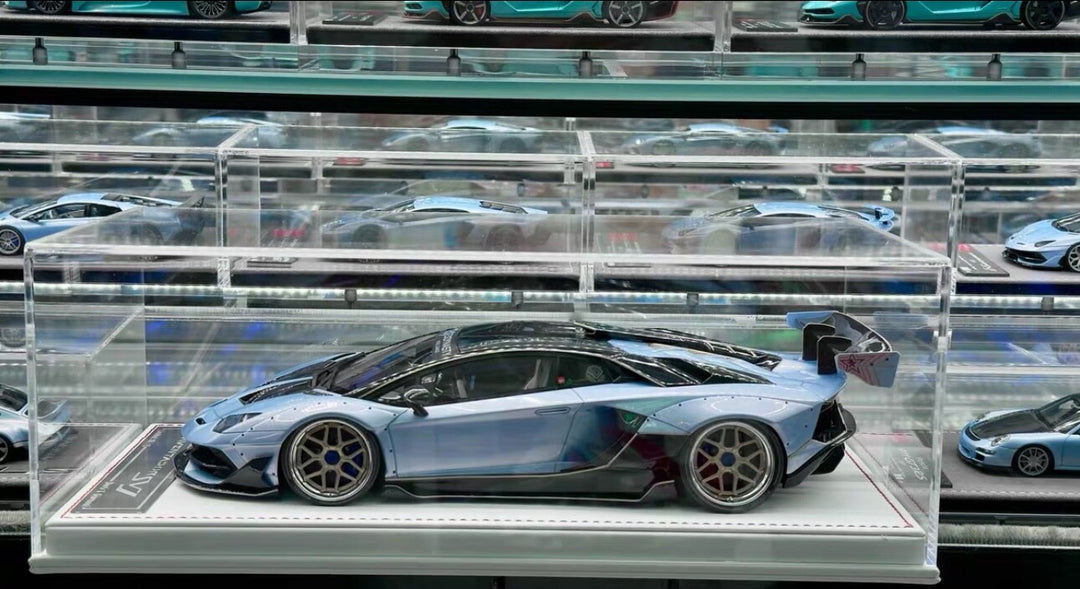 Lamborghini Aventador SVJ LBWK (Metallic Blue) [Davis & Giovanni] 1/18 scale