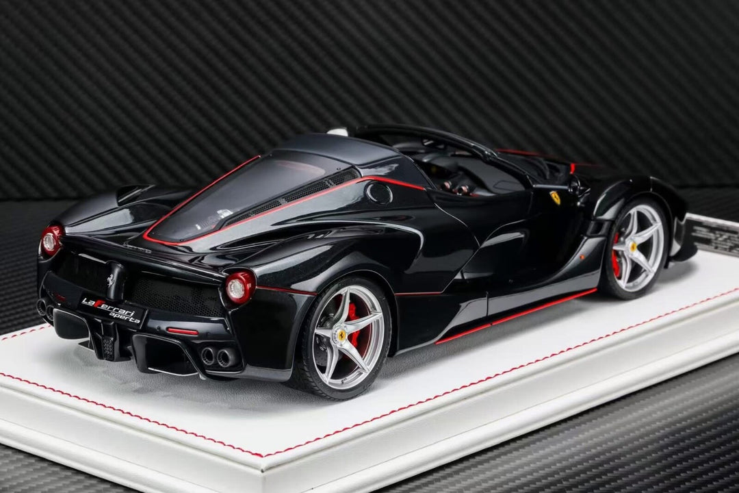 Ferrari LaFerrari Aperta (Black/ Red Stripes) [Davis & Giovanni] 1:18 scale