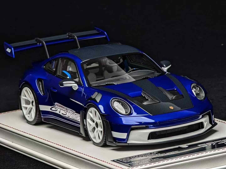 Porsche 911 GT3 RS (Blue /Carbon/ White) [Davis & Giovanni] 1/18 scale
