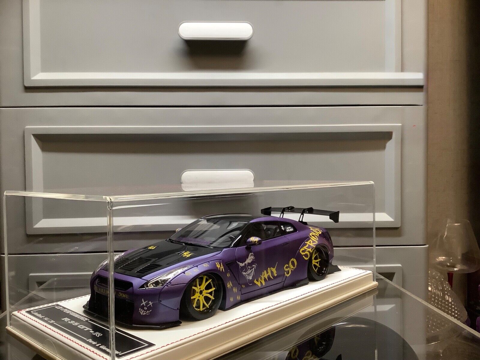 Nissan R35 GT-R LBWK (Matt purple/ Joker Decals) [Davis & Giovanni] 1/