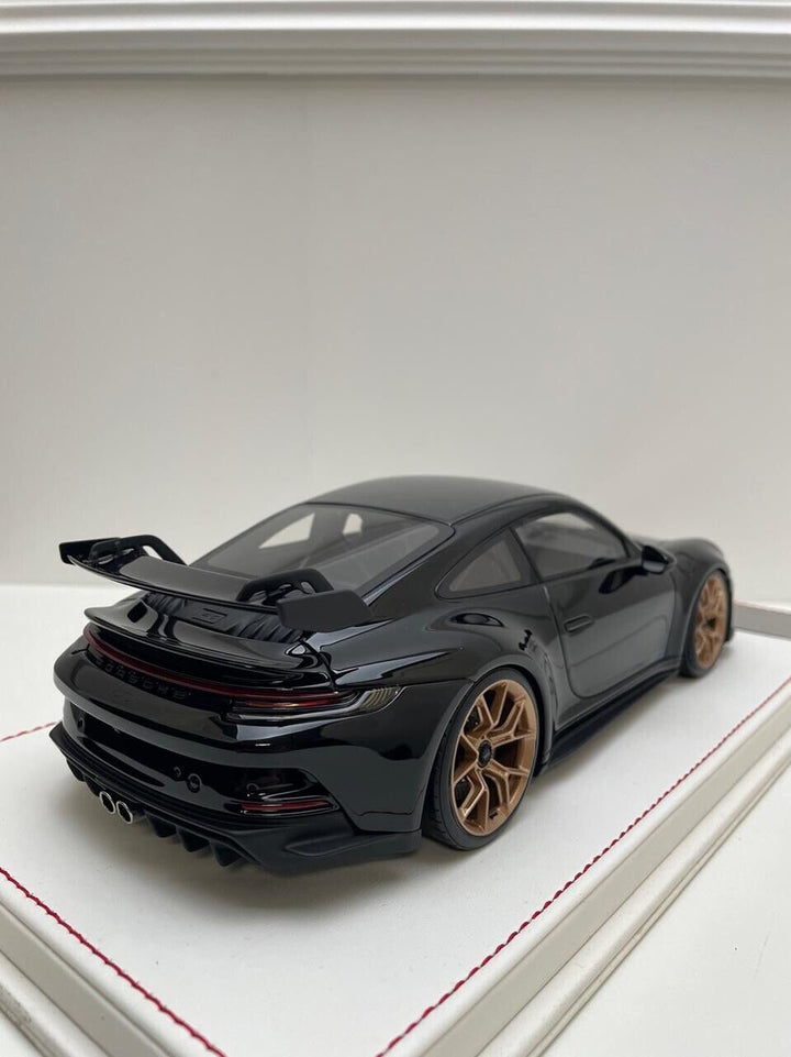 Porsche 911 GT3 (Black gloss) [Davis & Giovanni] 1/18 scale Gold Wheels