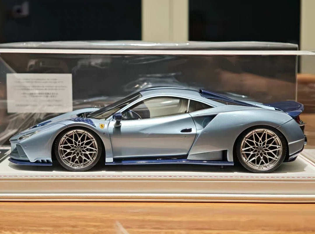 Ferrari F8 Tributo N-LARGO NOVITEC (Ice Blue) [Davis & Giovanni] 1:18 scale