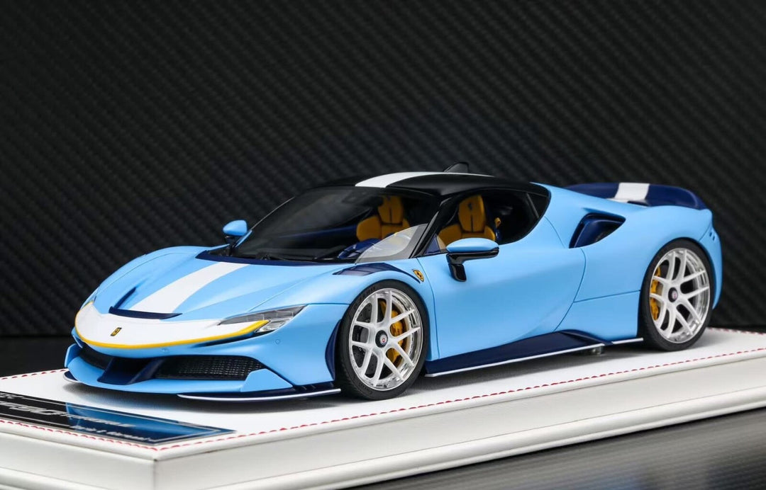 Ferrari SF90 Stradale NOVITEC (Matte Baby Blue) [Davis & Giovanni] 1:18 scale