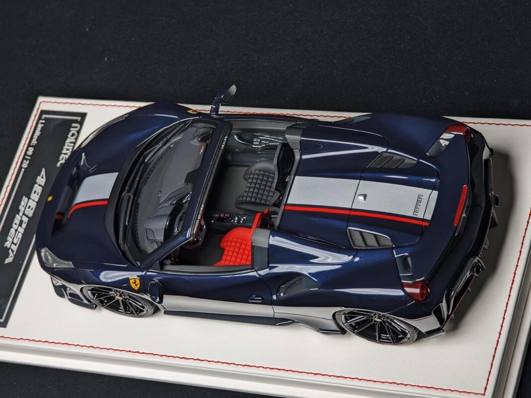 Ferrari 488 Pista Spider NOVITEC (Blue/stripe) [Davis & Giovanni] 1/18 scale