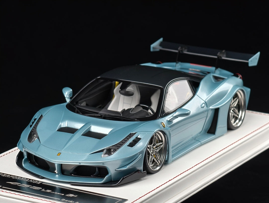 Ferrari 458 GT LBWK (Ice Blue) [Davis & Giovanni] 1:18 scale