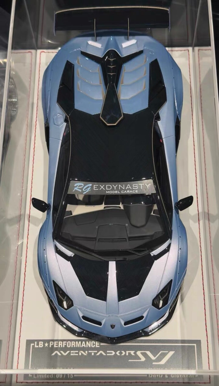 Lamborghini Aventador SVJ LBWK (Metallic Blue) [Davis & Giovanni] 1/18 scale