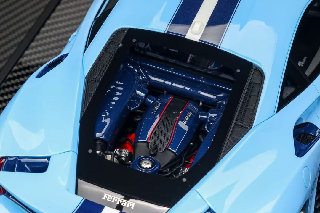 Ferrari 488 Pista (Baby Blue) [Davis & Giovanni] 1:12 scale