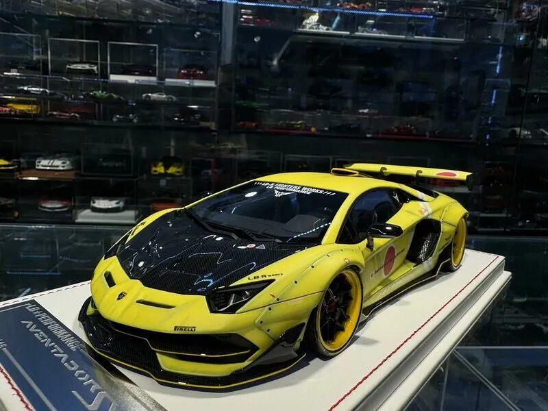 Lamborghini Aventador SVJ LBWK (Matt Yellow ZF) [Davis & Giovanni] 1/18 scale