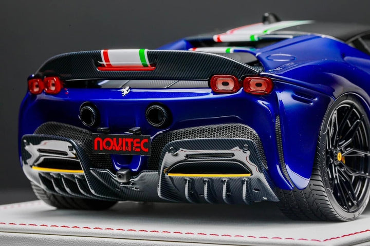 Ferrari SF90 Stradale (Blue Metallic Italian Flag) [Davis & Giovanni] 1/18 scale