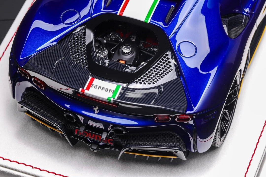 Ferrari SF90 Stradale (Blue Metallic Italian Flag) [Davis & Giovanni] 1/18 scale