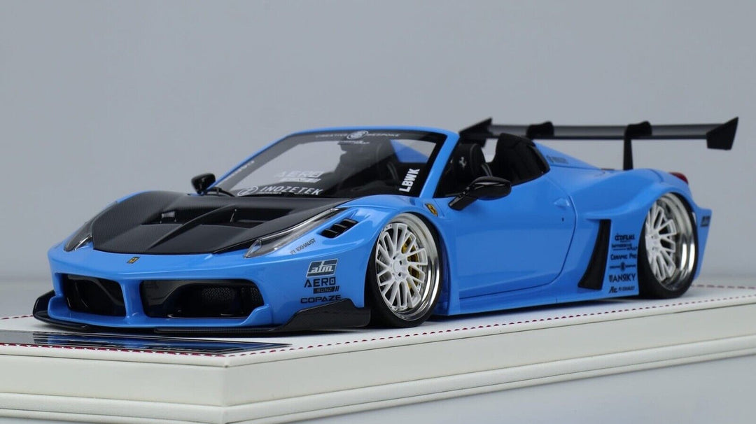 Ferrari 458 Spider GT LBWK (Blue) [Davis & Giovanni] 1/18 scale