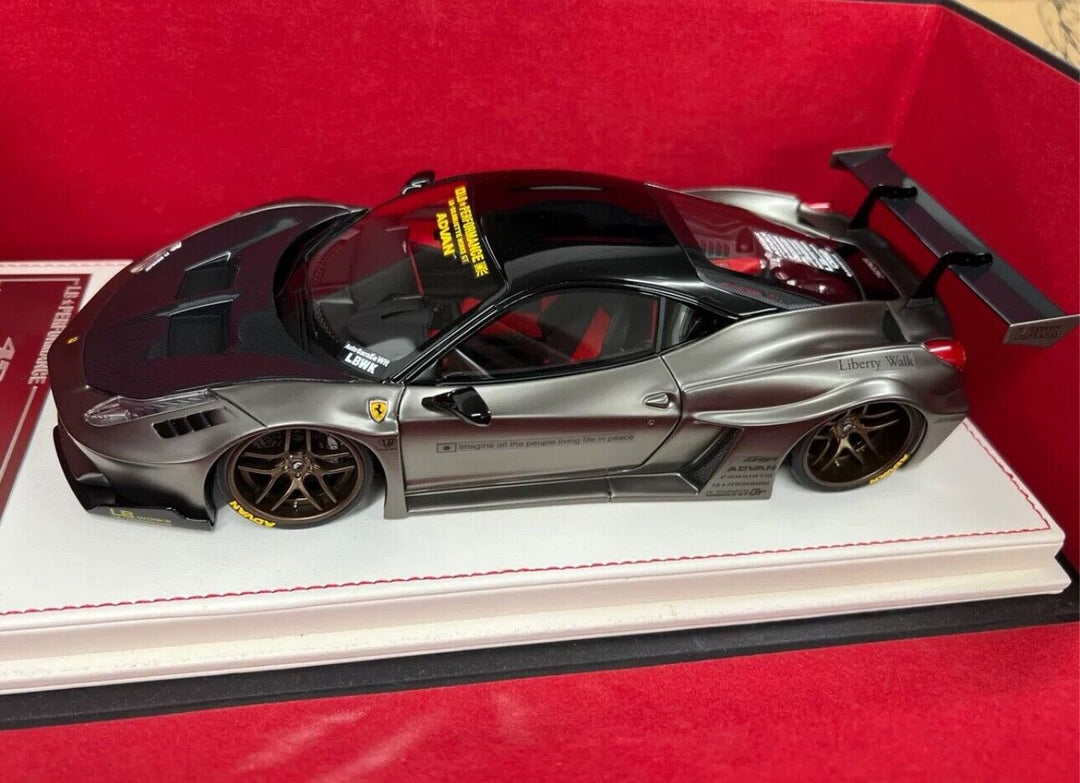 Ferrari 458 GT LBWK (Matt Metallic Titanium) [Davis & Giovanni] 1/18 scale