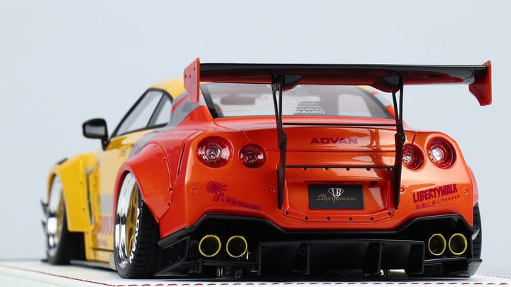 Nissan GTR R-35 Type 2 LBWK (Gloss Yellow/ Red) [Davis & Giovanni] 1/18 scale