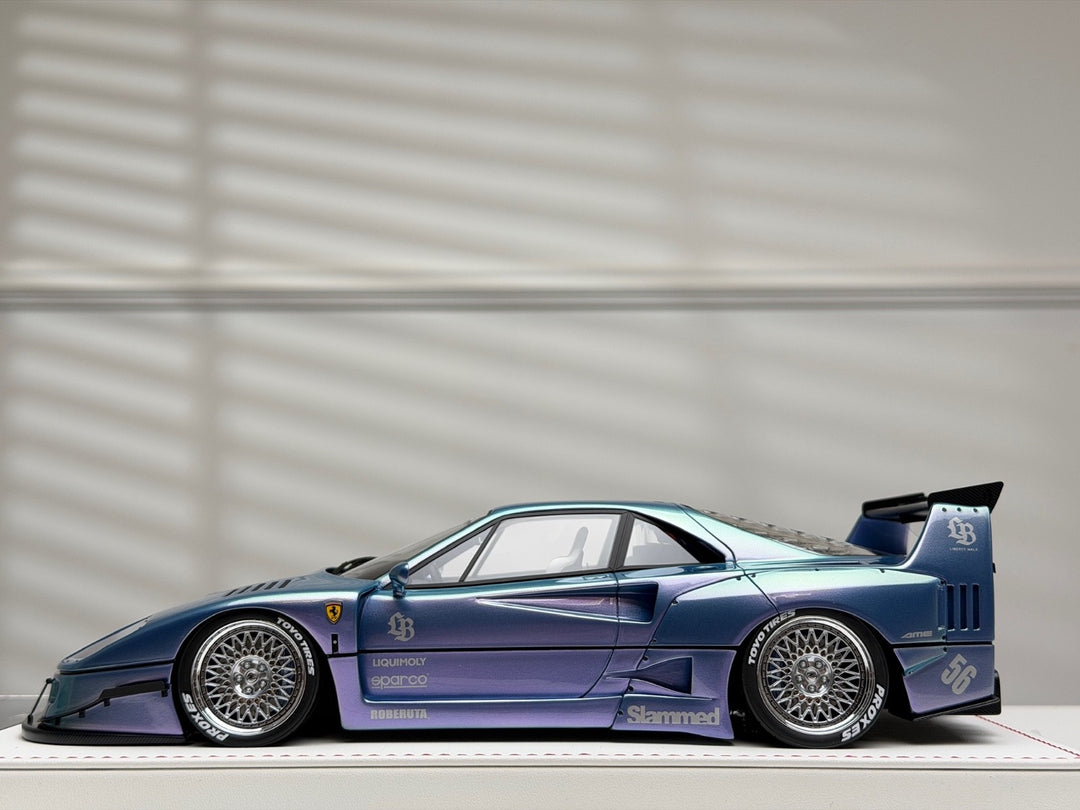 Ferrari F40 LBWK (Chameleon Blue Purple) [Davis & Giovanni] 1/18 scale