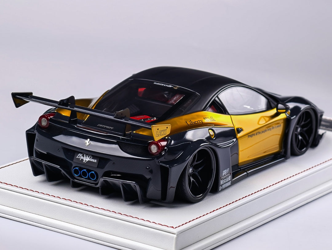 Ferrari 458 GT LBWK (Carbon Fiber/ Gold) [Davis & Giovanni] 1:18 scale