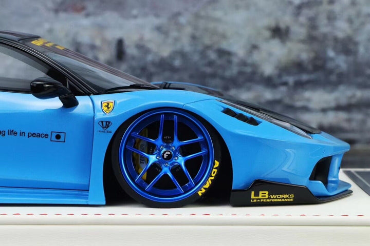 Ferrari 458 GT LBWK (Blue) [Davis & Giovanni] 1/18 scale