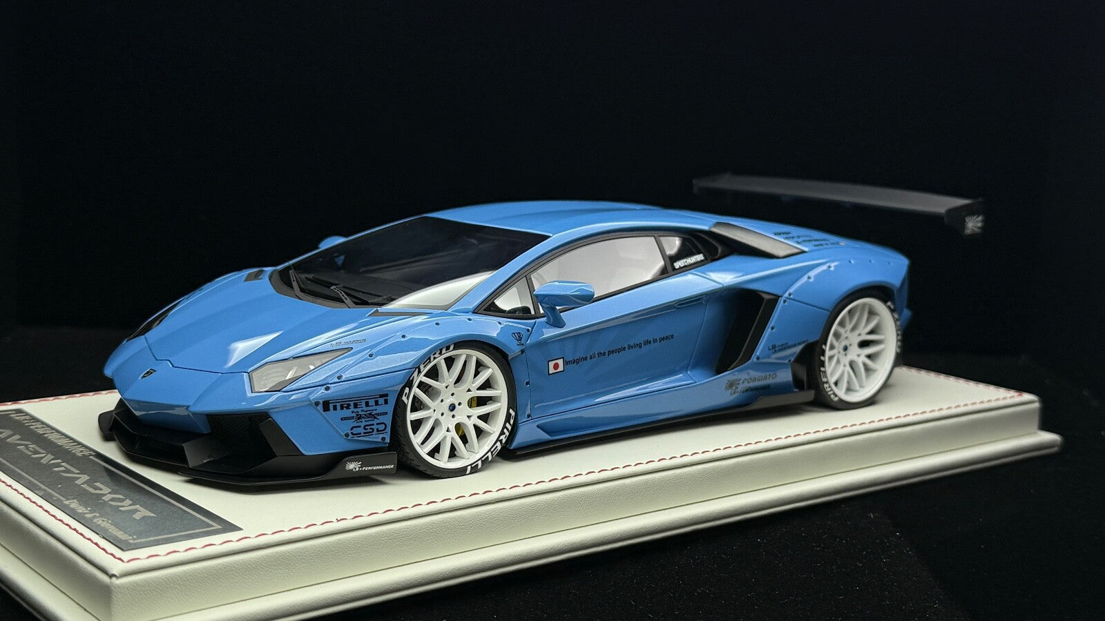 Lamborghini Aventador LBWK (Blue w/ White Rims) [Davis & Giovanni] 1:1