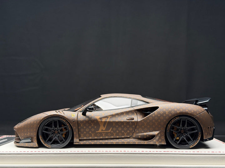Ferrari 488 GTB N-LARGO NOVITEC (Brown LV Mono) [Davis & Giovanni] 1:18 scale
