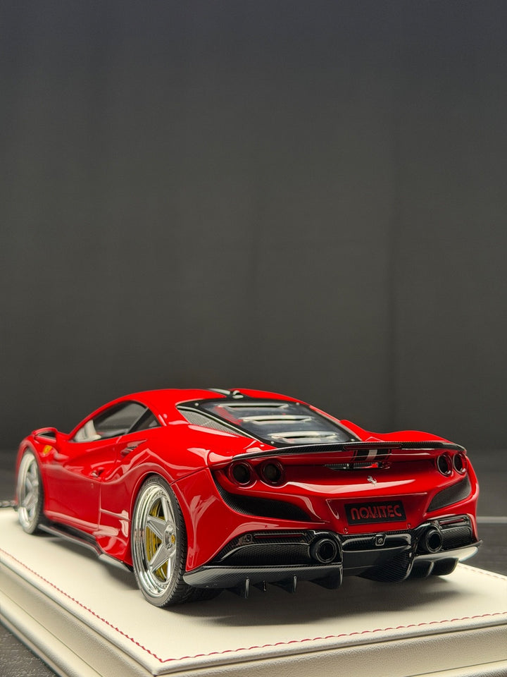 Ferrari F8 Tributo N-LARGO NOVITEC (Red w/ Stripe) [Davis & Giovanni] 1/18 scale