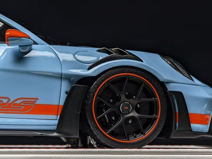 Porsche 911 GT3 RS (Blue /Carbon/ Orange) [Davis & Giovanni] 1/18 scale